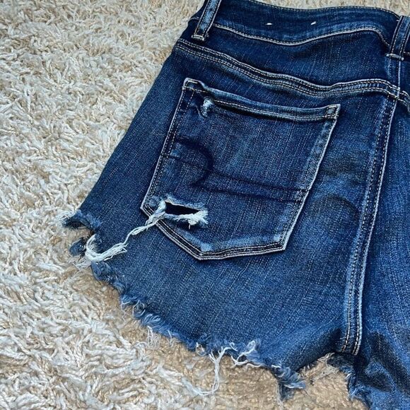 American Eagle Ne(x)t Level Stretch Hi Rise Shorty  Floral Hi-Rise Shortie Denim - Picture 10 of 15